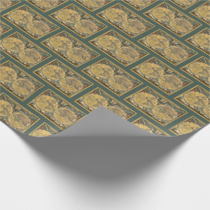 Antique World Map J. Blaeu 1664 Wrapping Paper