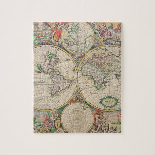 Antique World Map Jigsaw Puzzle