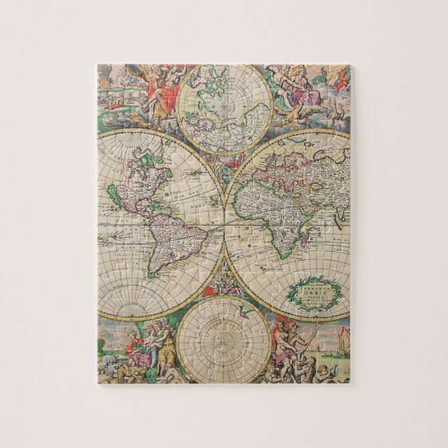 Antique World Map Jigsaw Puzzle (Vertical)