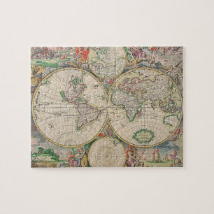 Antique World Map Jigsaw Puzzle