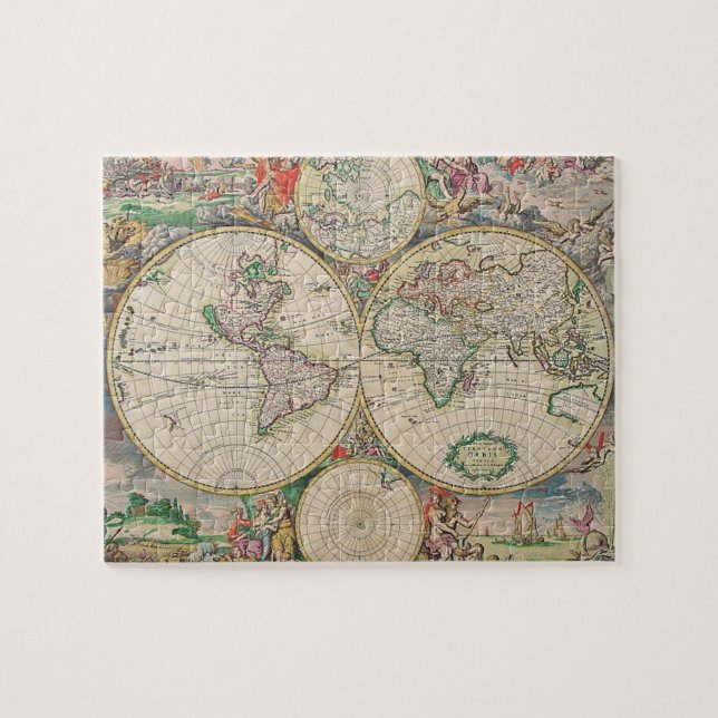Antique World Map Jigsaw Puzzle (Horizontal)