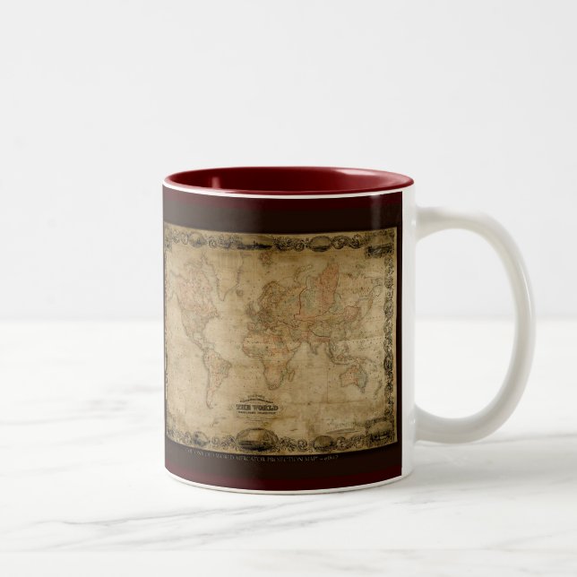 Antique World Map Mug Series (Right)