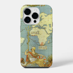 Antique World Map of the British Empire, 1886 iPhone 14 Pro Case