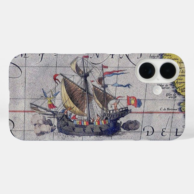Antique World Map of the Pacific Ocean Case-Mate iPhone Case (Back (Horizontal))