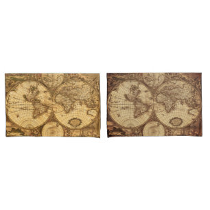 Antique World Map Pillowcase