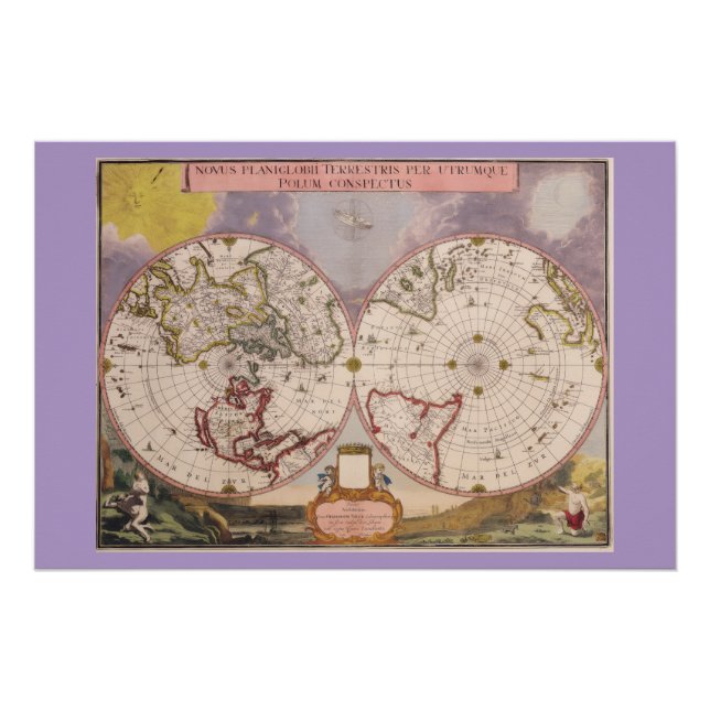 Antique World Map Poster (Front)