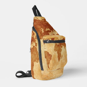 Antique World Map Sling Bag