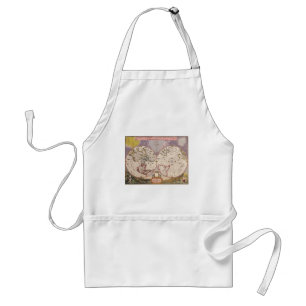 Antique World Map Standard Apron