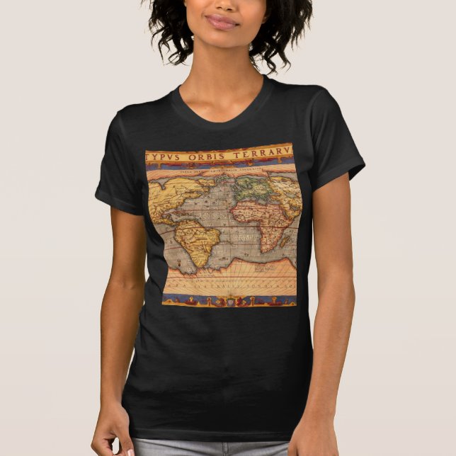 Antique World Map T-Shirt (Front)