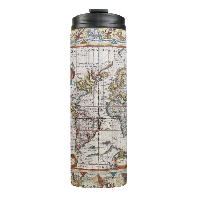 Antique World Map tumbler (Front)
