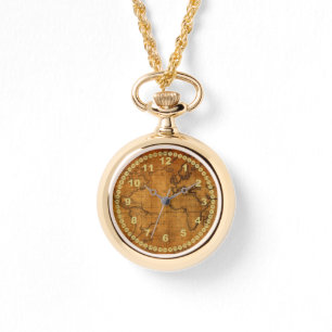Antique World Map Watch