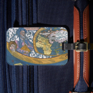 Antique World Map with Claudius Ptolemy, 1507 Luggage Tag