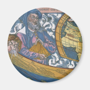 Antique World Map with Claudius Ptolemy, 1507 Magnet