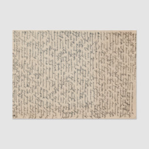 Antique Writing Words Vintage Distressed Tissue Paper