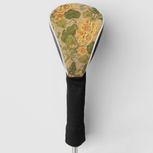 Antique Yellow Flowers Golf Head Cover