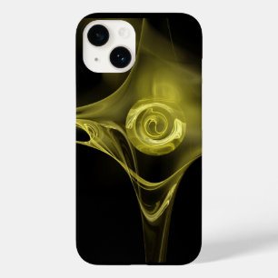 ANTIQUE YELLOW FRACTAL ROSE Case-Mate iPhone 14 CASE