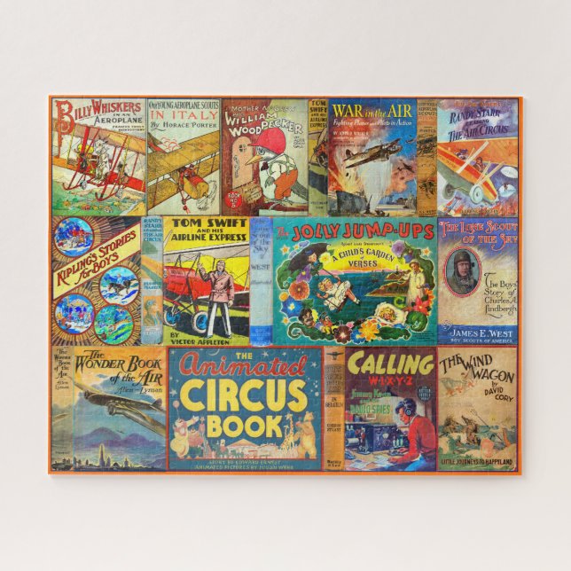 ANTIQUE YOUNG READER BOOK COVERS  JIGSAW PUZZLE (Horizontal)