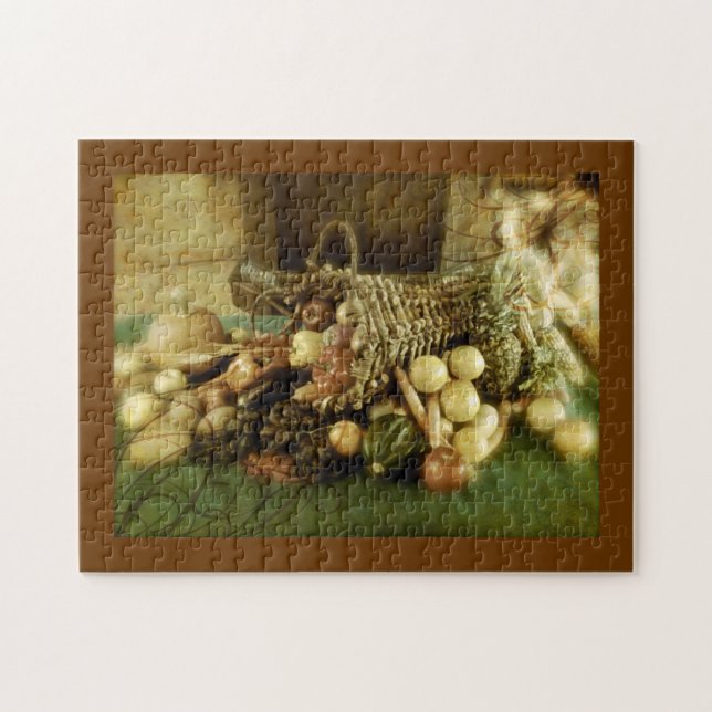 Antiqued Cornucopia Puzzle (Horizontal)