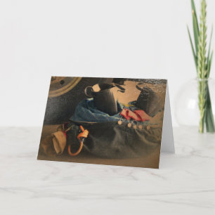 Antiqued fire gear card