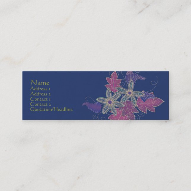 Antiqued Floral Profile Card (Front)