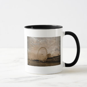 Antiqued London Eye Art Mug