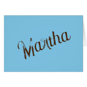 Antiqued Name Blank Cards (Sky Blue & Copper)