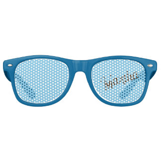 Antiqued Name Party Sunglasses (Sky Blue & Copper)