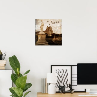 Antiqued Paris, France Poster
