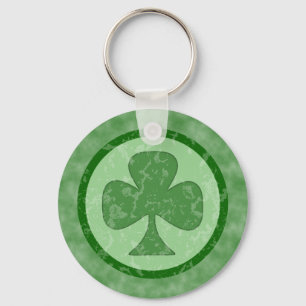 Antiqued Shamrock Key Ring