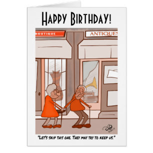 Antiques Birthday Card Standard Size