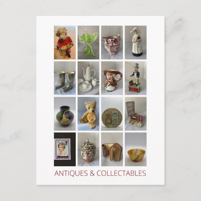 Antiques & Collectables Postcard (Front)