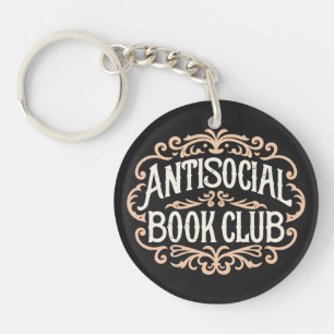 Antisocial book club key ring
