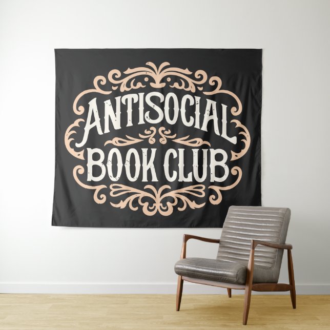 Antisocial book club tapestry (In Situ (Horizontal))