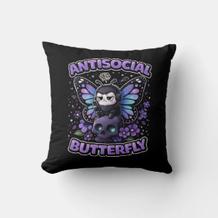 Antisocial Butterfly Cushion