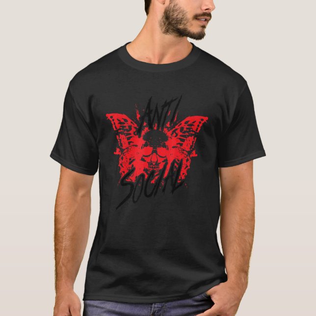 Antisocial Butterfly  For Introvert 2 T-Shirt (Front)
