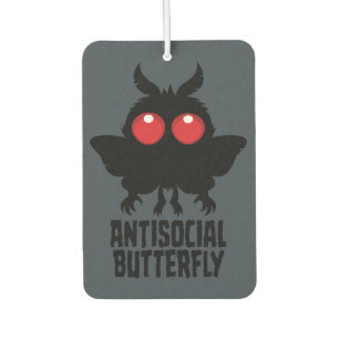Antisocial Butterfly Mothman Cryptid Car Air Freshener