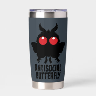Antisocial Butterfly Mothman Cryptid Insulated Tumbler
