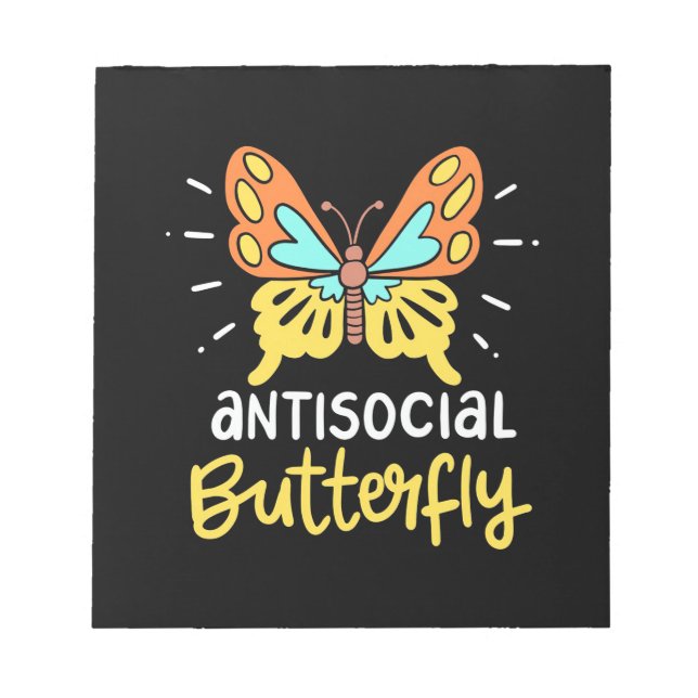 Antisocial Butterfly Notepad (Front)