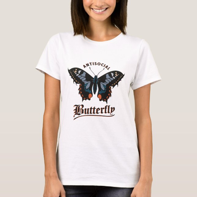 Antisocial Butterfly T-Shirt (Front)