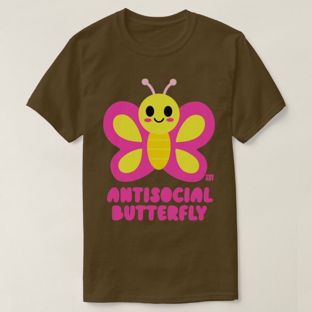 ANTISOCIAL BUTTERFLY  T-Shirt (Design Front)
