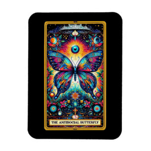 Antisocial Butterfly Tarot Card Magnet