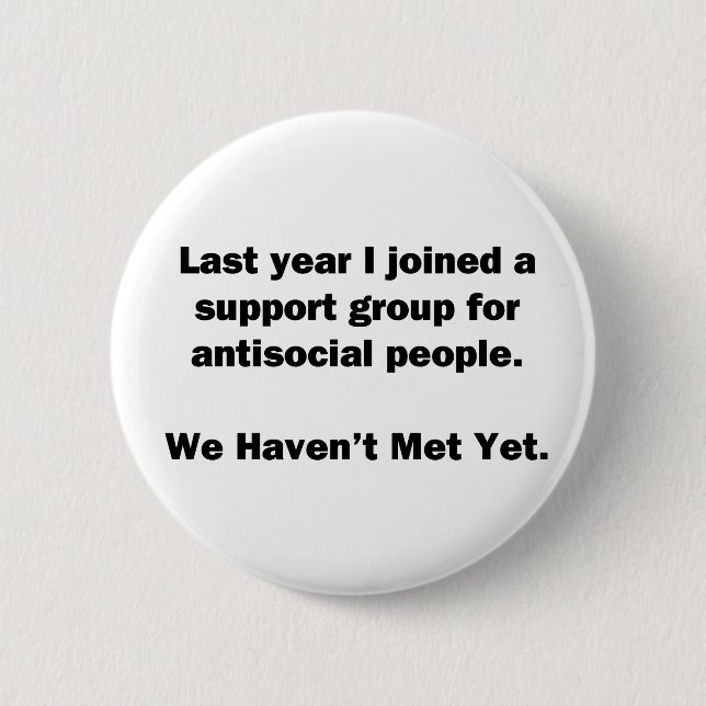Antisocial Group 6 Cm Round Badge (Front)