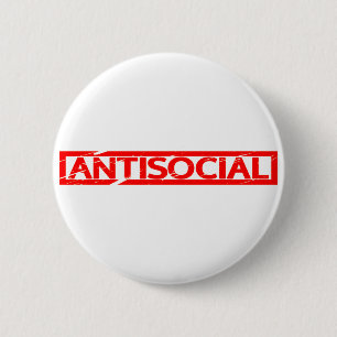 Antisocial Stamp 6 Cm Round Badge