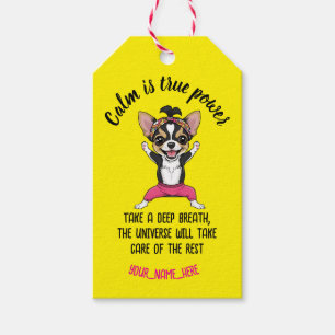ANTISTRESS CALM IS TRUE SUPERPOWER QUOTE GIFT TAGS