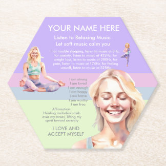 ANTISTRESS CALM SIP CALM PASTEL YOGA ZEN PAPER COASTER