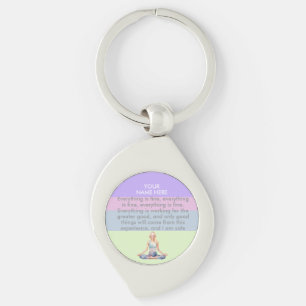 ANTISTRESS CALM YOGA PASTEL ZEN RELAX KEY RING