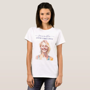 ANTISTRESS GOOD VIBES ONLY QUOTE RELAX CALM  T-Shirt