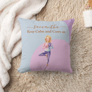 ANTISTRESS KEEP CALM & CARRY ON YOGA RELAX CUSHION