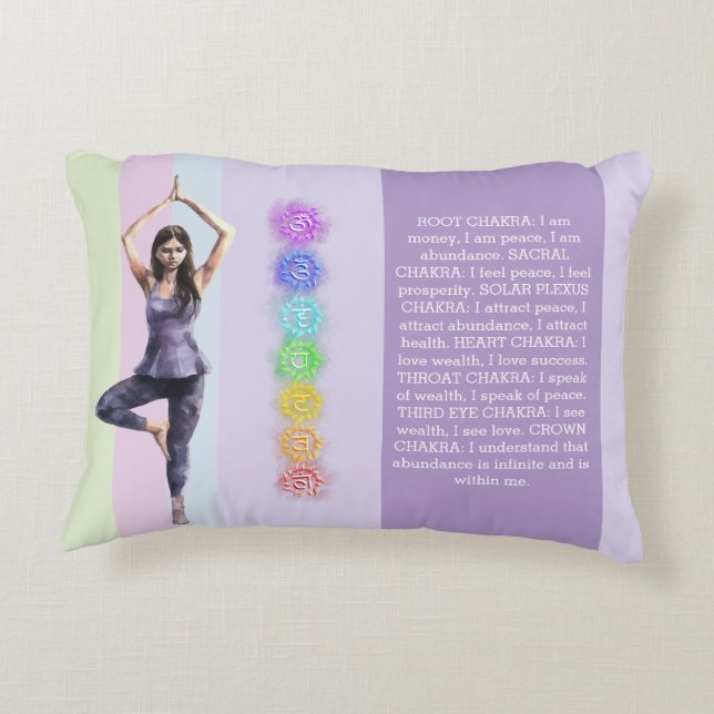 ANTISTRESS MANIFESTATION CALM CHAKRA VISUALIZATION DECORATIVE CUSHION (Back)