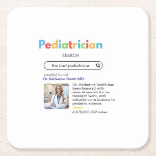 antistress pediatrician Google search result votes Square Paper Coaster